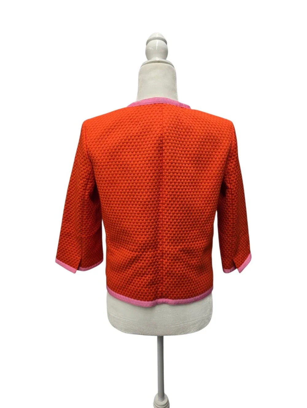 J. Crew Collarless Blazer in Matelassé